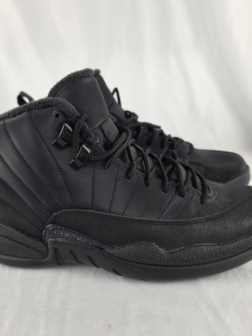 Size 9 - Mens Air Jordan 12 Retro Winterized Triple Black Sneakers Boots